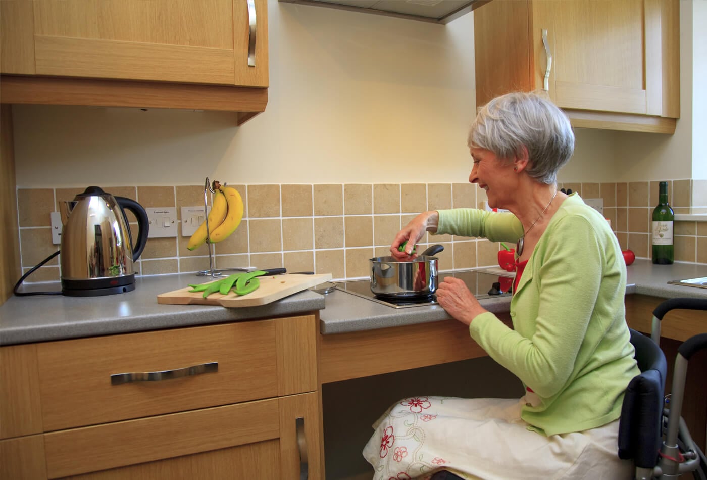 safe kitchen setup for aging in place elderly