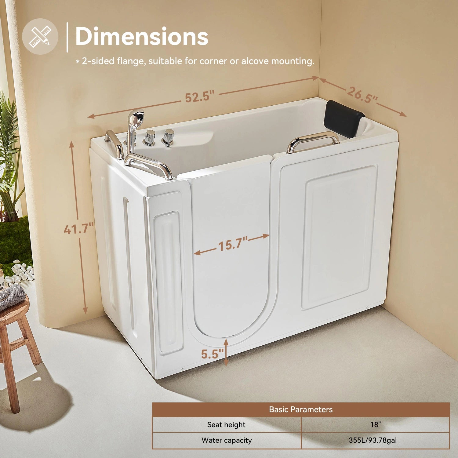 walk-in bathtub for elderly parents bathroom safety